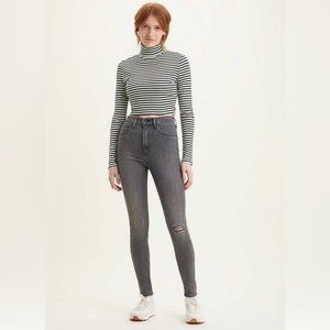 LEVI’S gray wash mile high super skinny jeans size 30